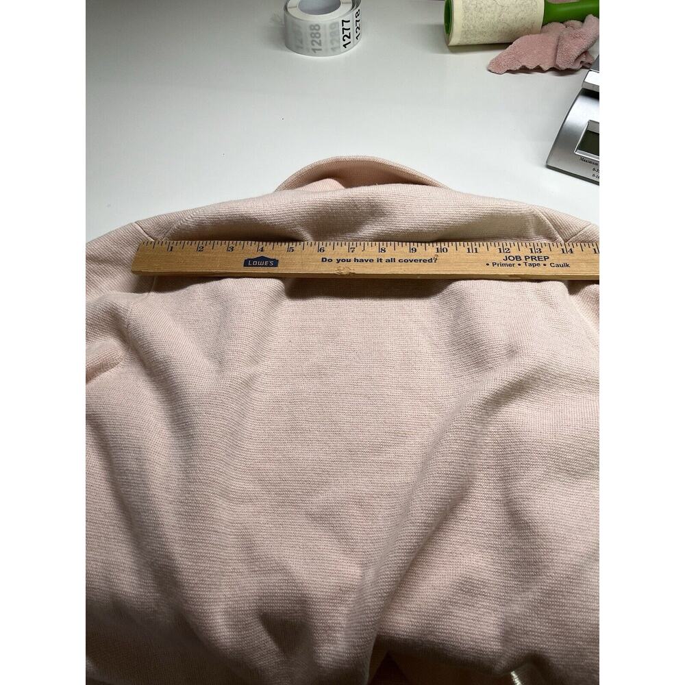 J. Crew Sophie Sweater Blazer XS Wool Open Pockets Blush Pink Cardigan Minimal - Picture 12 of 15